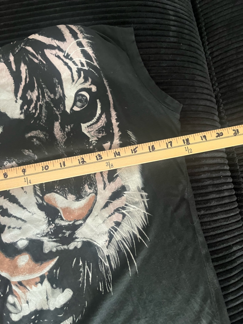 AllSaints Black and Pink Tiger Print Tee - Picture 5 of 5